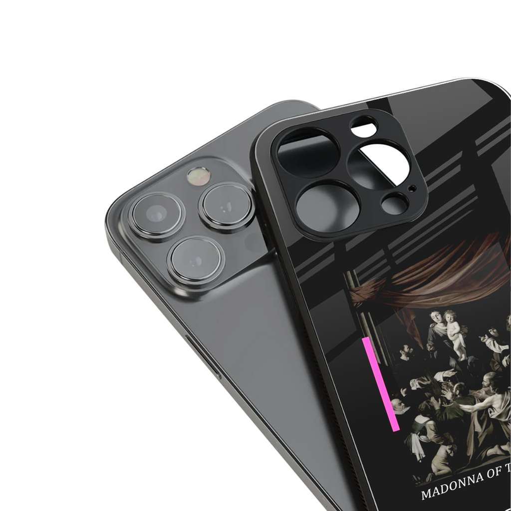 rosary icon back phone cover | glass case for iphone 15 pro max