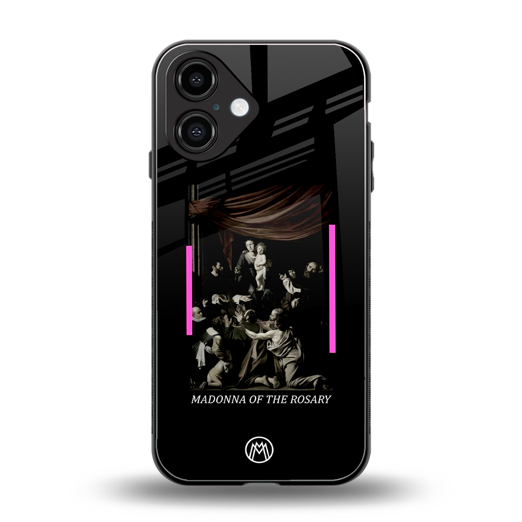 rosary icon back phone cover | glass case for iphone 16