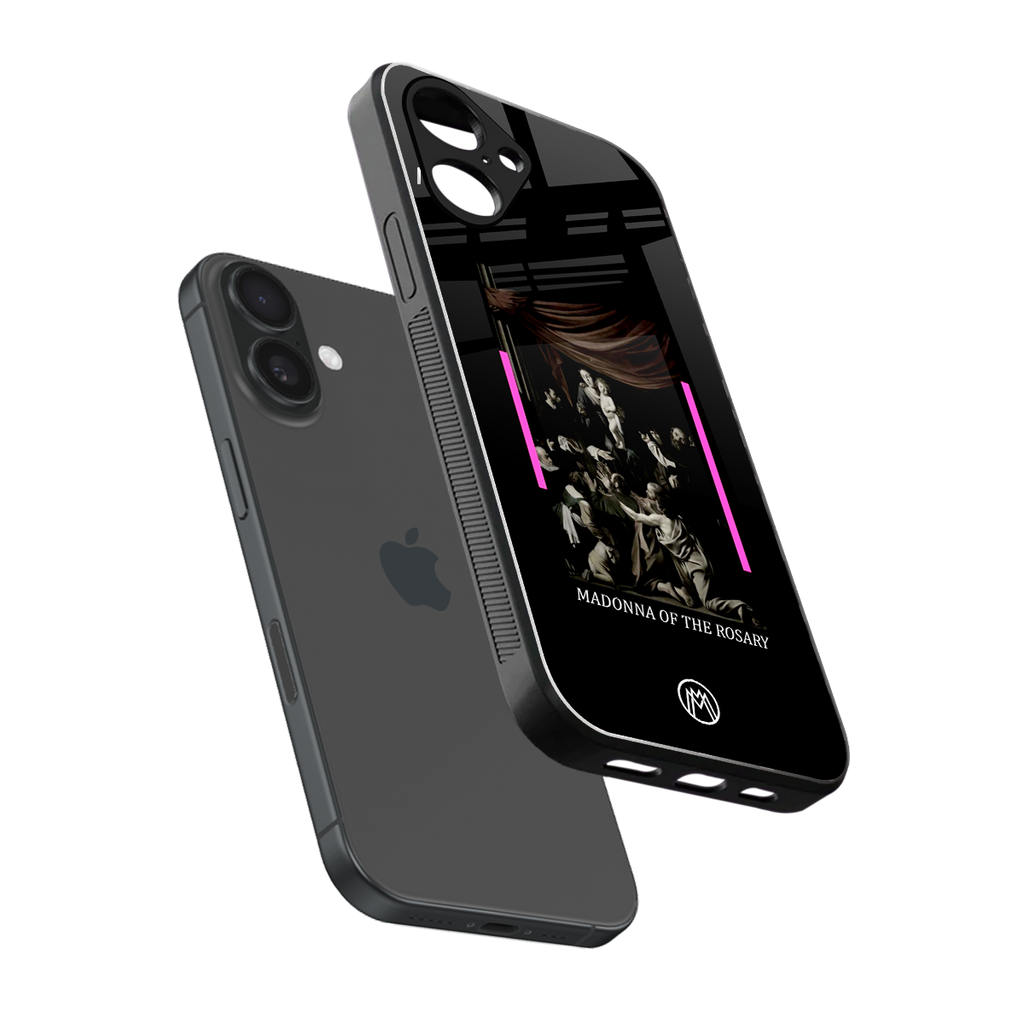 rosary icon back phone cover | glass case for iphone 16