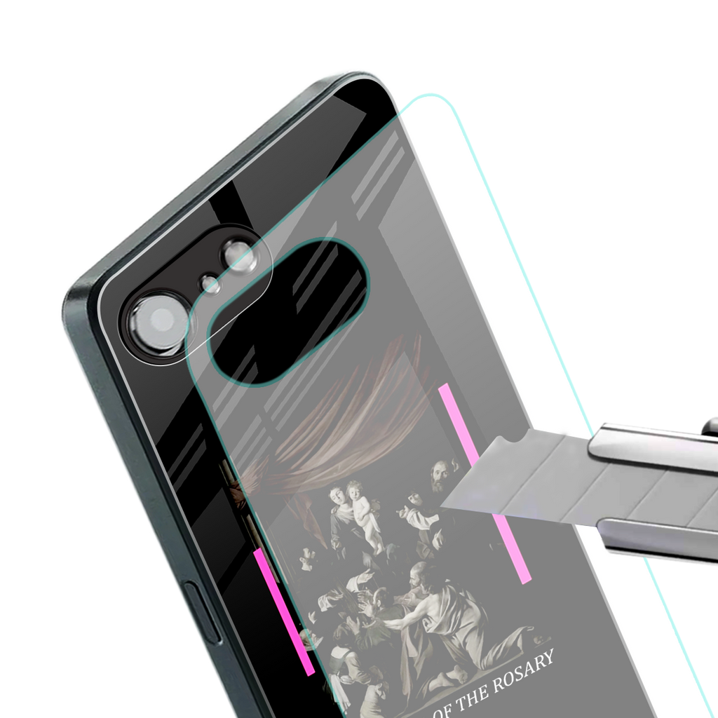 rosary icon back phone cover | glass case for iphone 16e
