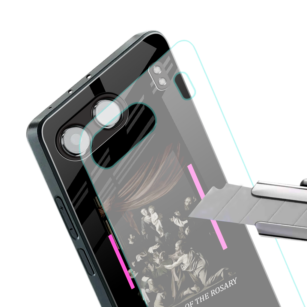 rosary icon back phone cover | glass case for oneplus nord 4