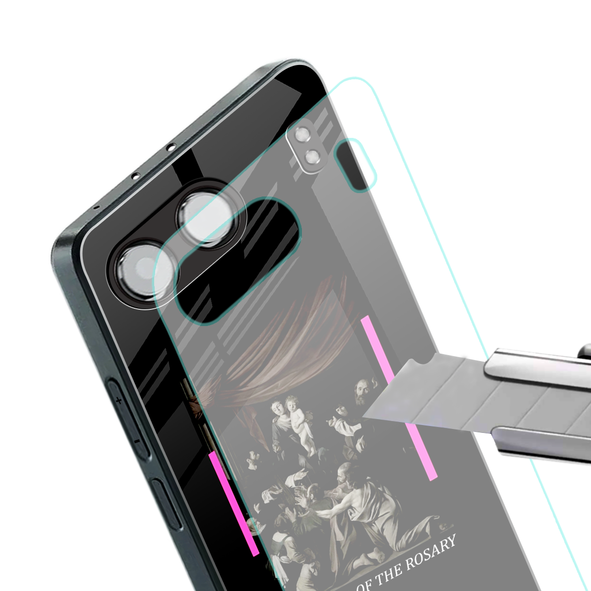 rosary icon back phone cover | glass case for oneplus nord 4