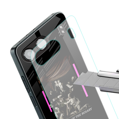 rosary icon back phone cover | glass case for oneplus nord 4