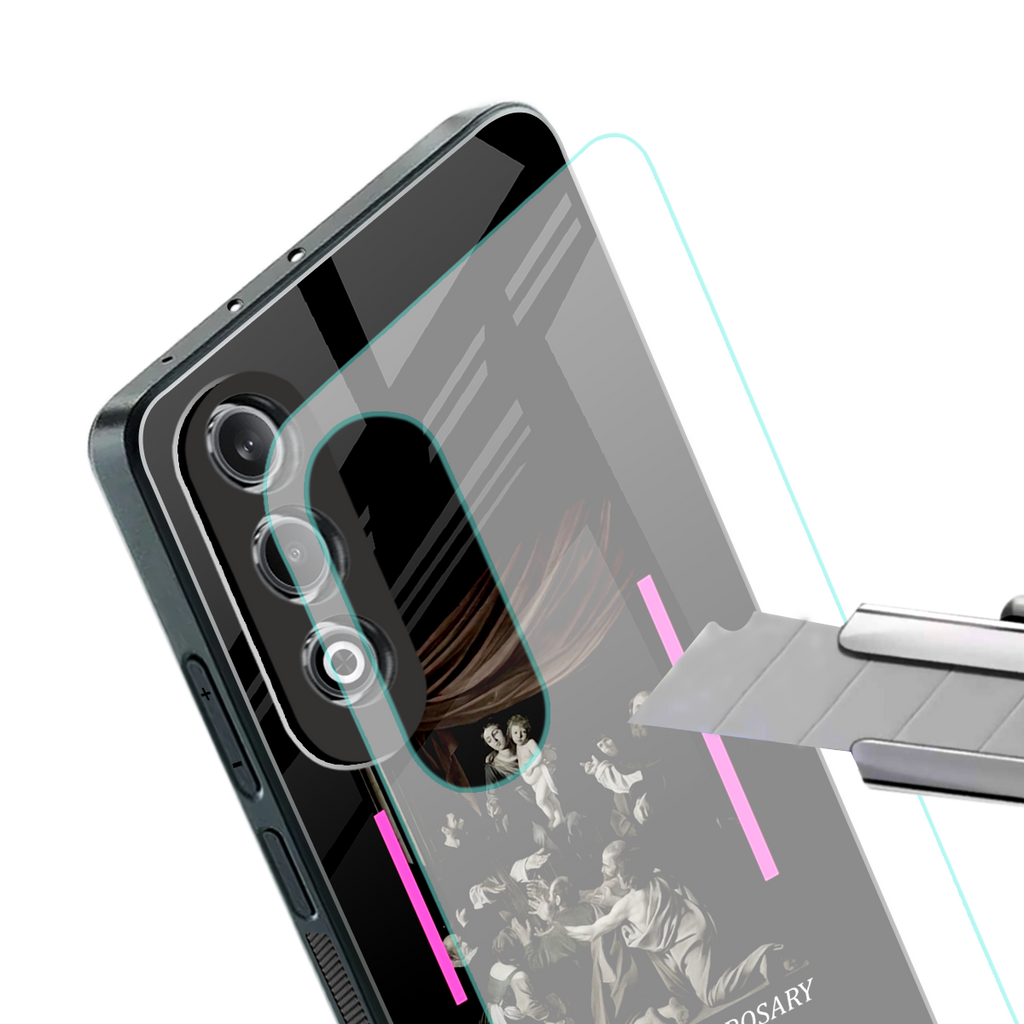 rosary icon back phone cover | glass case for oneplus nord ce 4