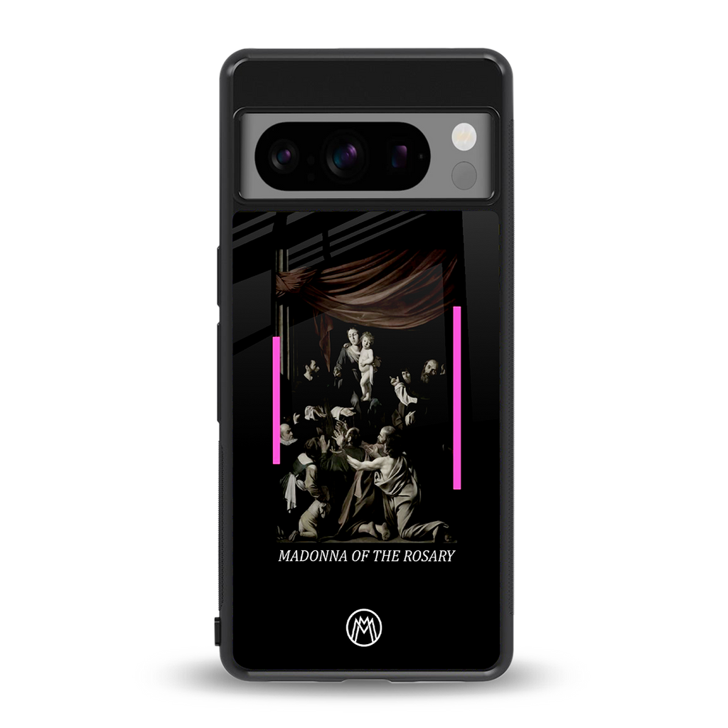 rosary icon back phone cover | glass case for google pixel 8 pro