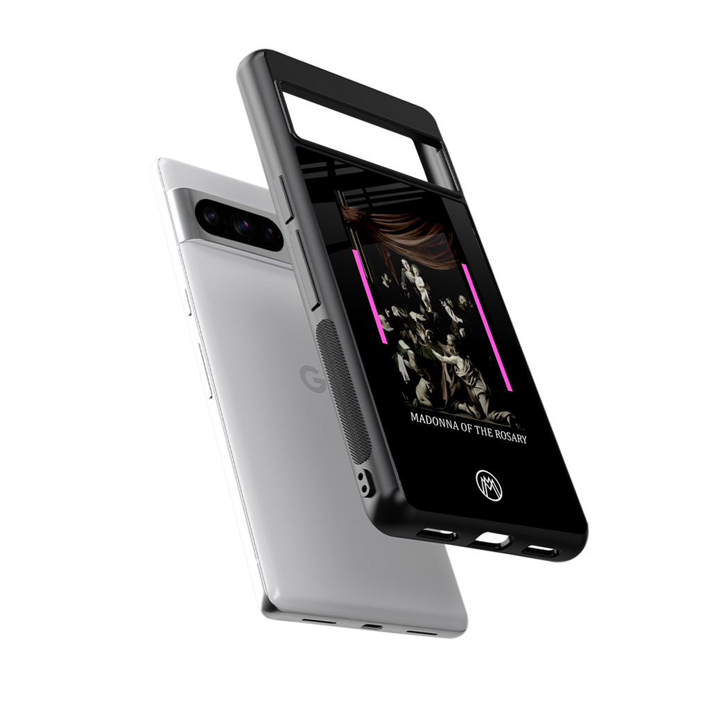 rosary icon back phone cover | glass case for google pixel 8 pro