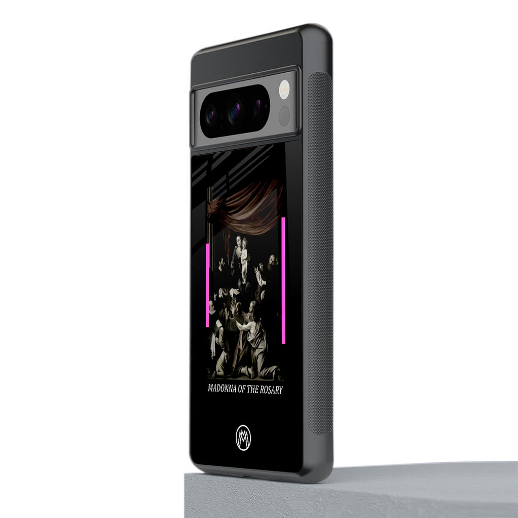 rosary icon back phone cover | glass case for google pixel 8 pro