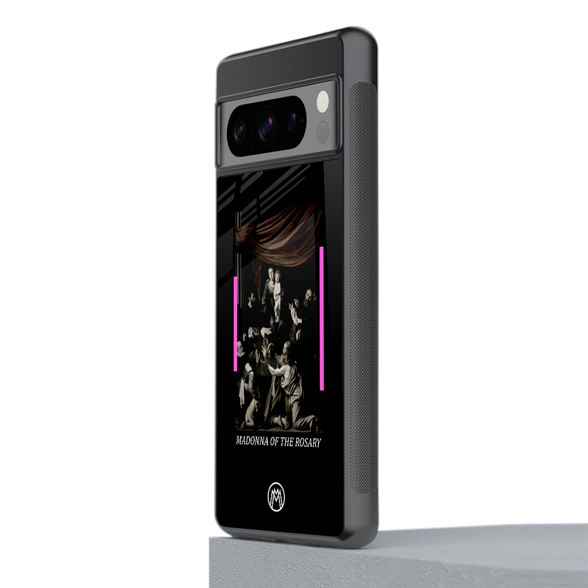 rosary icon back phone cover | glass case for google pixel 8 pro