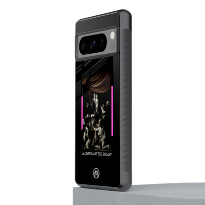 rosary icon back phone cover | glass case for google pixel 8 pro
