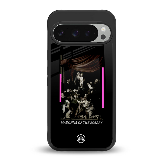 rosary icon back phone cover | glass case for google pixel 9 pro xl
