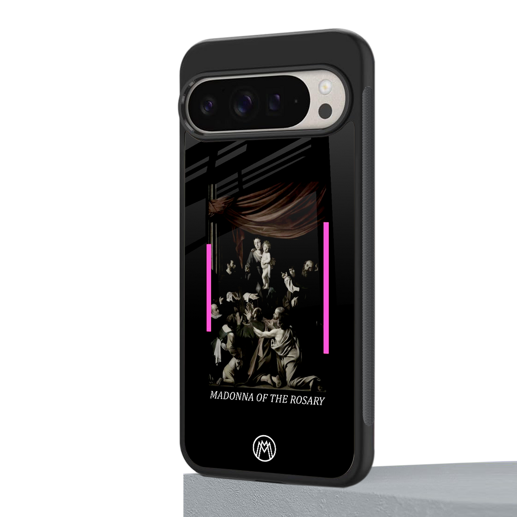 rosary icon back phone cover | glass case for google pixel 9 pro