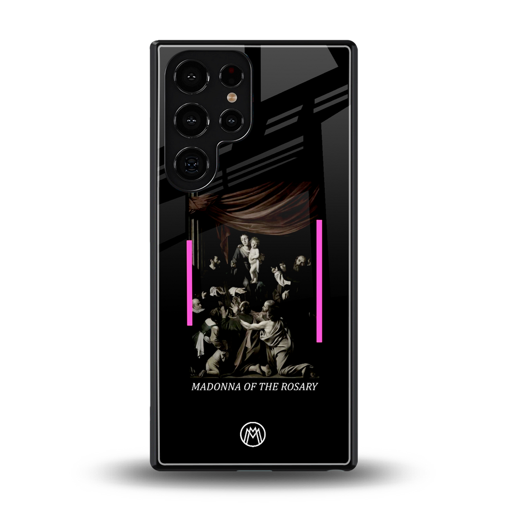 rosary icon back phone cover | glass case for samsung galaxy s25 ultra
