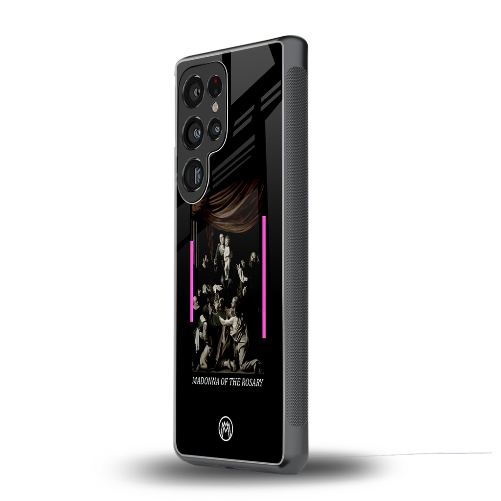 rosary icon back phone cover | glass case for samsung galaxy s25 ultra
