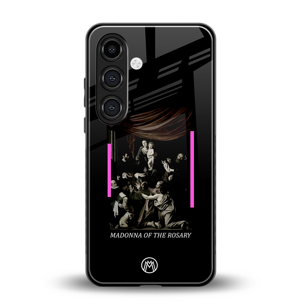rosary icon back phone cover | glass case for samsung galaxy s24 fe