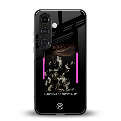 rosary icon back phone cover | glass case for samsung galaxy s24 fe