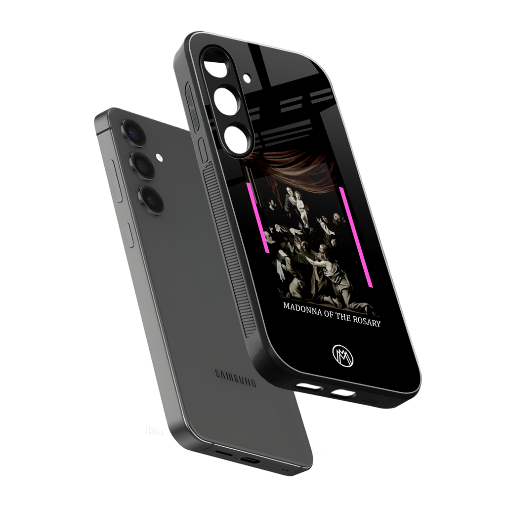 rosary icon back phone cover | glass case for samsung galaxy s24 plus