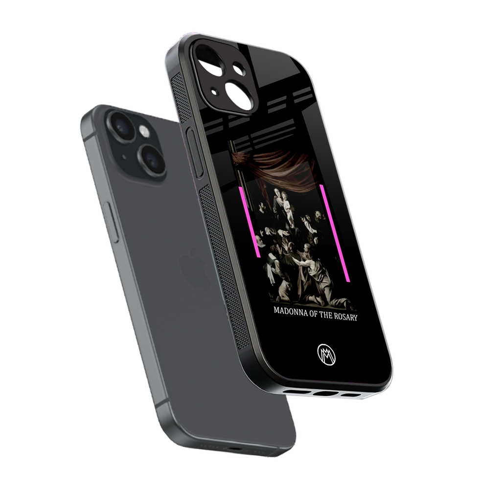 rosary icon back phone cover | glass case for iphone 15