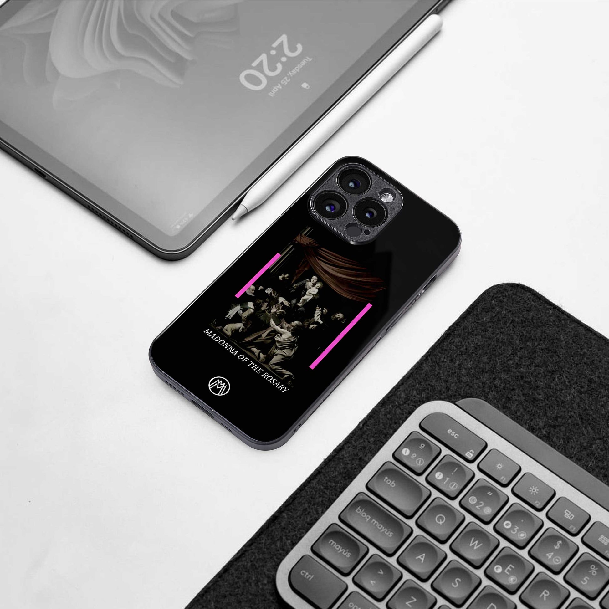 rosary icon back phone cover | glass case for samsung galaxy s24 ultra