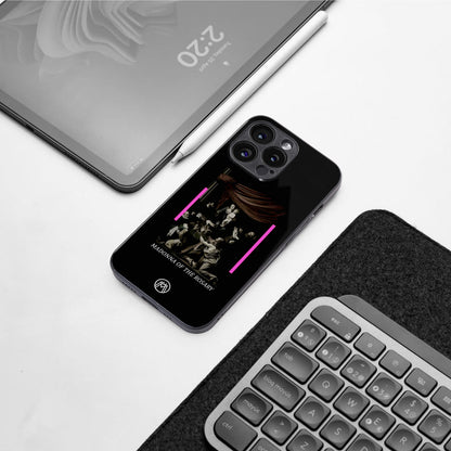 rosary icon back phone cover | glass case for iphone 15 pro