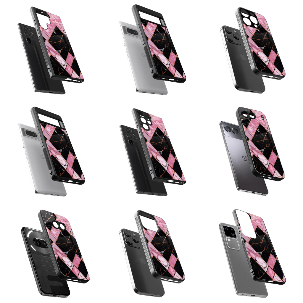 Durable Glass Back Mobile Case for iPhone, Samsung, OnePlus, Google Pixel, Redmi, Vivo, Oppo