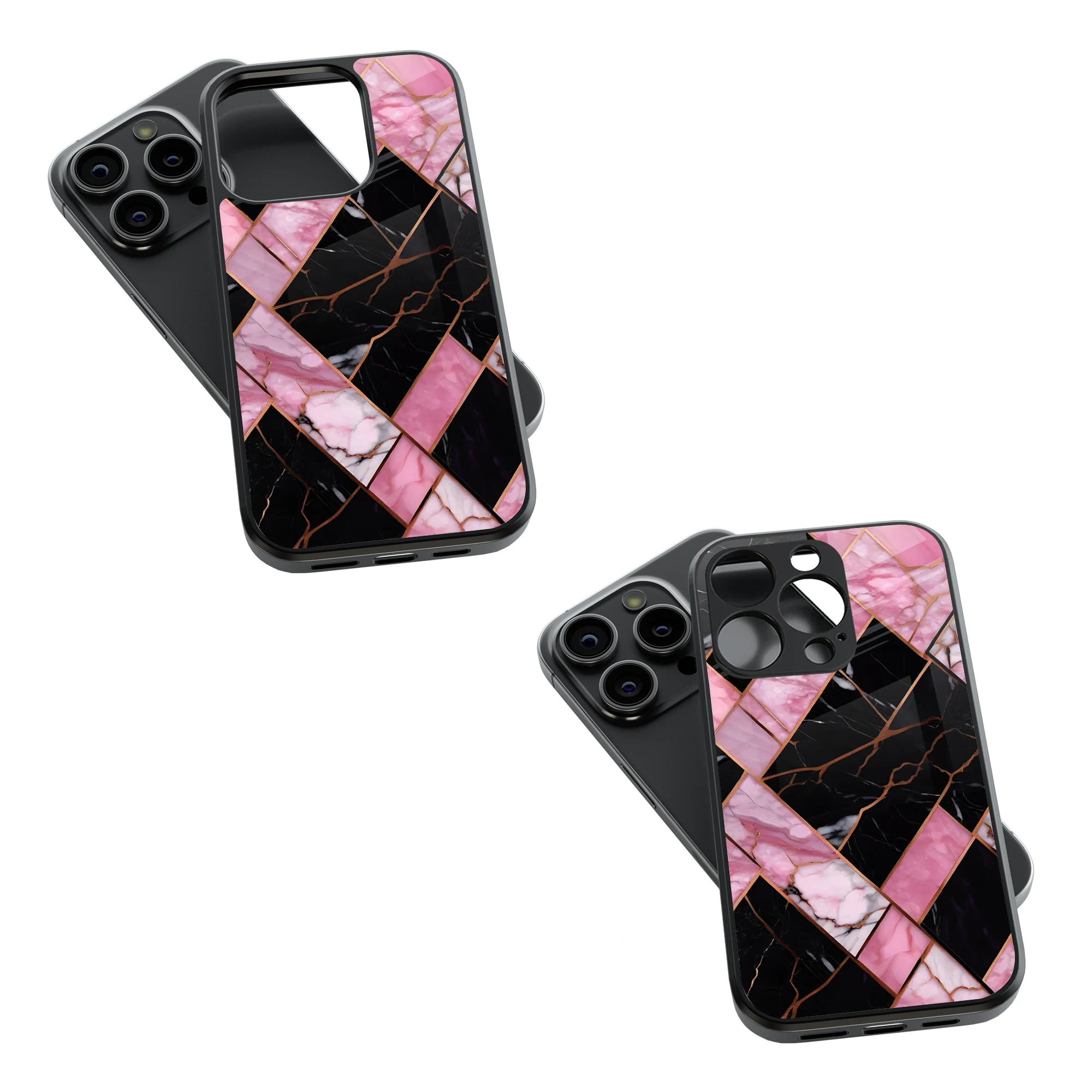 Trendy Glass Back Mobile Case for iPhone, Samsung, Redmi, OnePlus, Google Pixel, Motorola