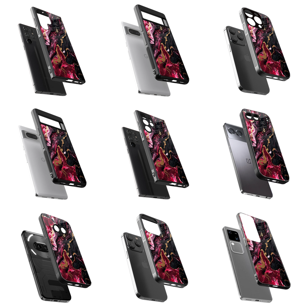 Durable Glass Back Mobile Case for iPhone, Samsung, OnePlus, Google Pixel, Redmi, Vivo, Oppo