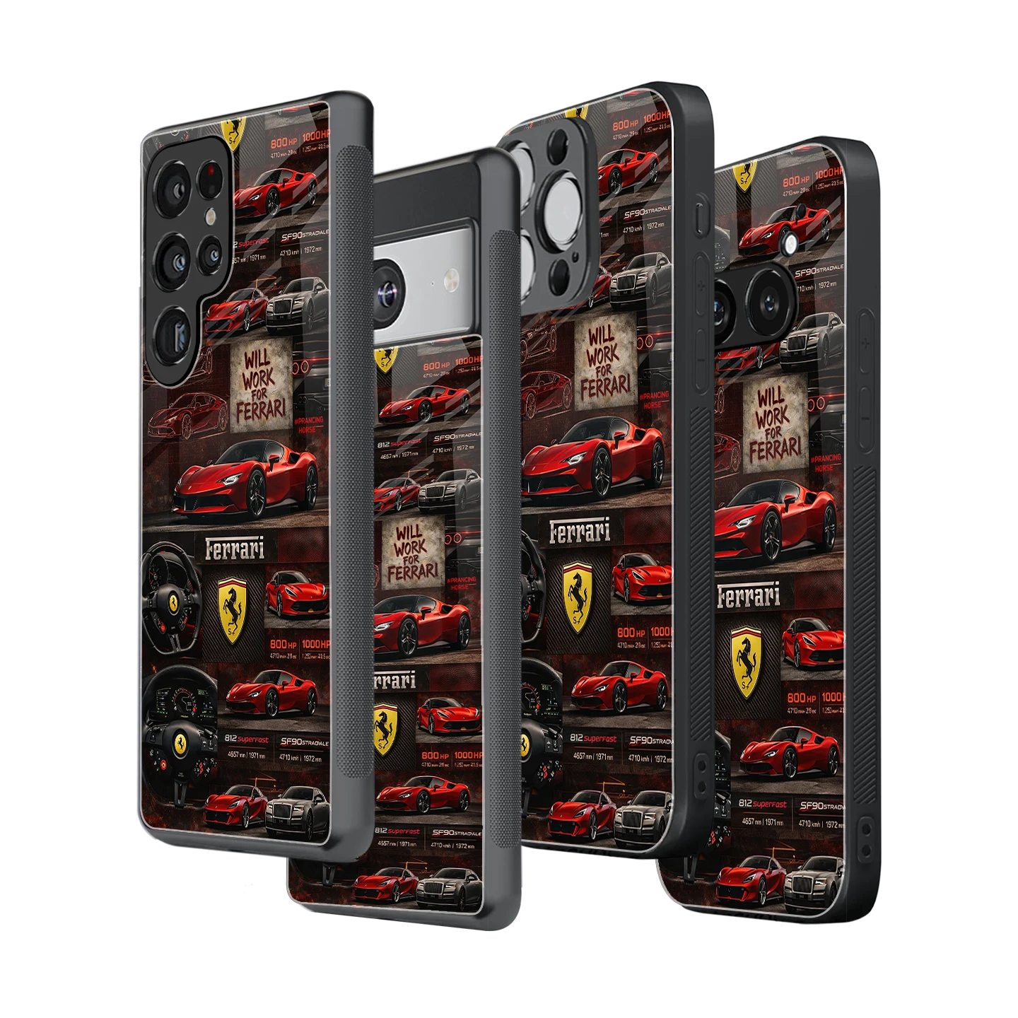 Stylish Glass Back Case for All Smartphones iPhone, Samsung, OnePlus, Pixel, Redmi, Oppo, Vivo, Motorola