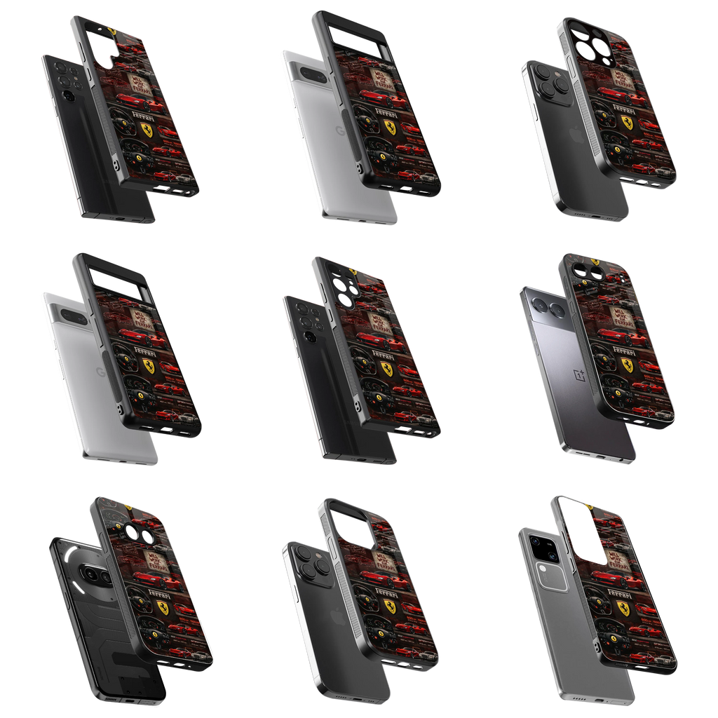 Durable Glass Back Mobile Case for iPhone, Samsung, OnePlus, Google Pixel, Redmi, Vivo, Oppo