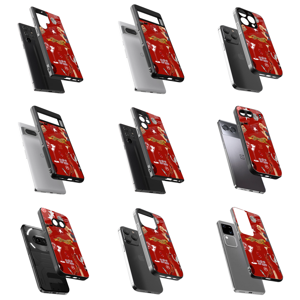 Durable Glass Back Mobile Case for iPhone, Samsung, OnePlus, Google Pixel, Redmi, Vivo, Oppo