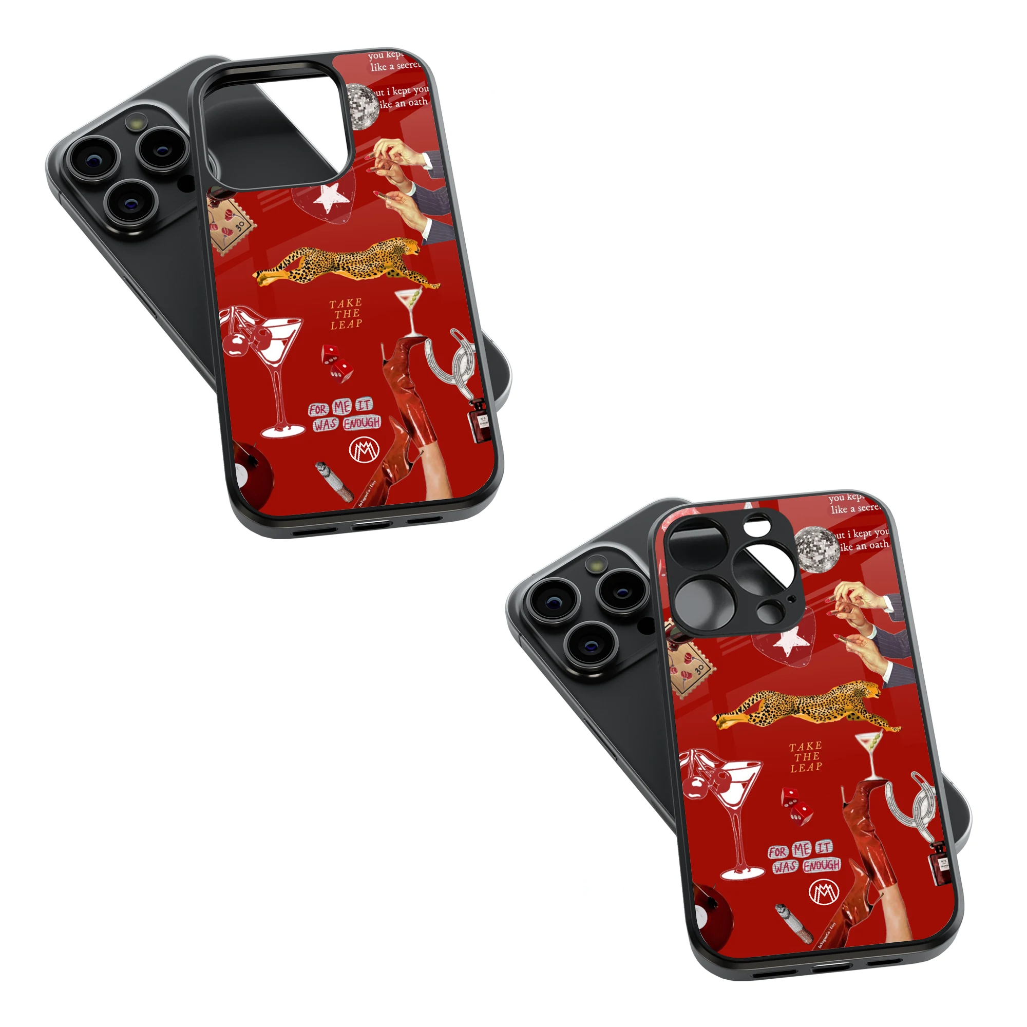 Trendy Glass Back Mobile Case for iPhone, Samsung, Redmi, OnePlus, Google Pixel, Motorola