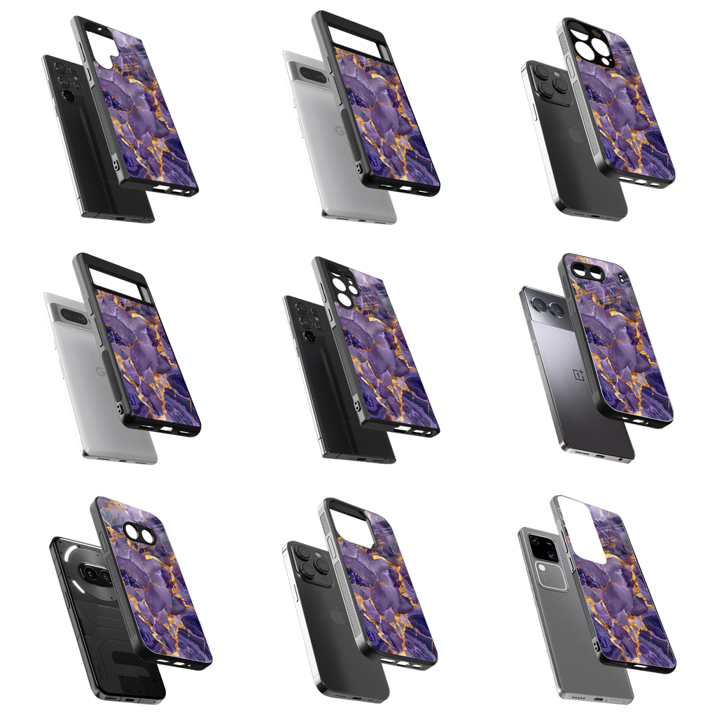 Durable Glass Back Mobile Case for iPhone, Samsung, OnePlus, Google Pixel, Redmi, Vivo, Oppo