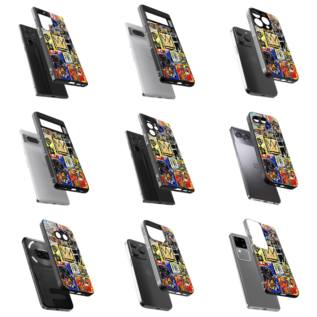 Durable Glass Back Mobile Case for iPhone, Samsung, OnePlus, Google Pixel, Redmi, Vivo, Oppo