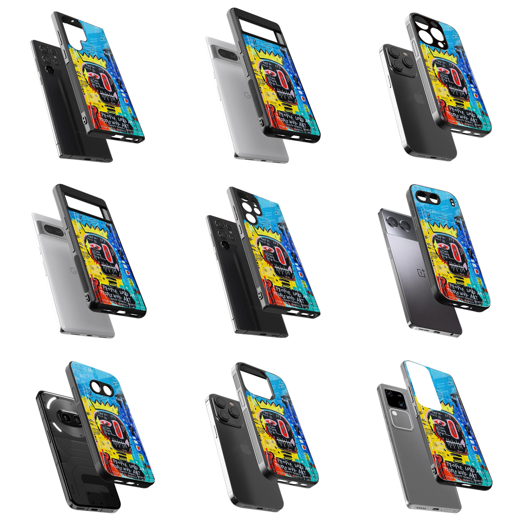 Durable Glass Back Mobile Case for iPhone, Samsung, OnePlus, Google Pixel, Redmi, Vivo, Oppo