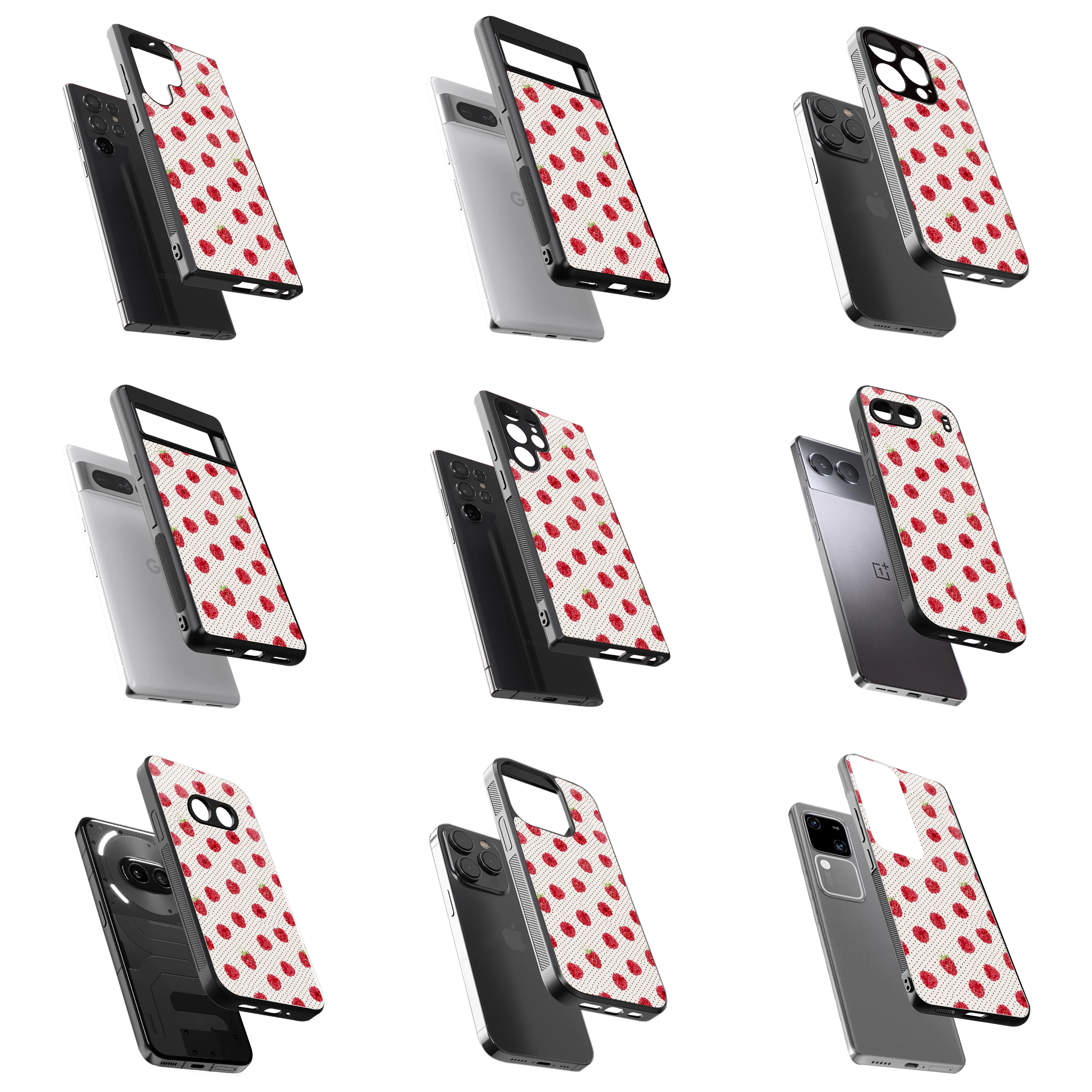 Durable Glass Back Mobile Case for iPhone, Samsung, OnePlus, Google Pixel, Redmi, Vivo, Oppo