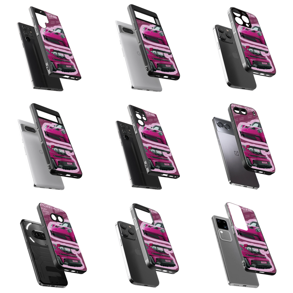 Durable Glass Back Mobile Case for iPhone, Samsung, OnePlus, Google Pixel, Redmi, Vivo, Oppo