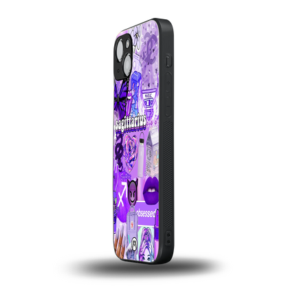 sagittarius aesthetic collage back phone cover | glass case for iphone 13