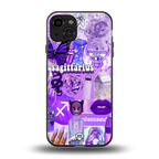 sagittarius aesthetic collage back phone cover | glass case for iphone 15