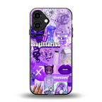 sagittarius aesthetic collage back phone cover | glass case for iphone 16 plus