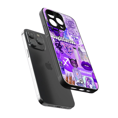 sagittarius aesthetic collage back phone cover | glass case for iphone 16 pro