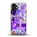 sagittarius aesthetic collage back phone cover | glass case for iphone 16