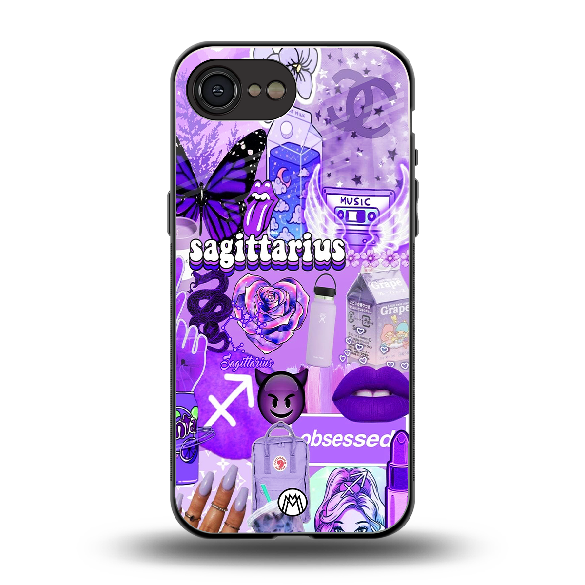 sagittarius aesthetic collage back phone cover | glass case for iphone 16e