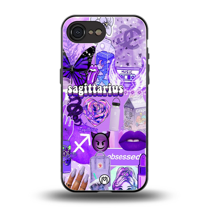 sagittarius aesthetic collage back phone cover | glass case for iphone 16e