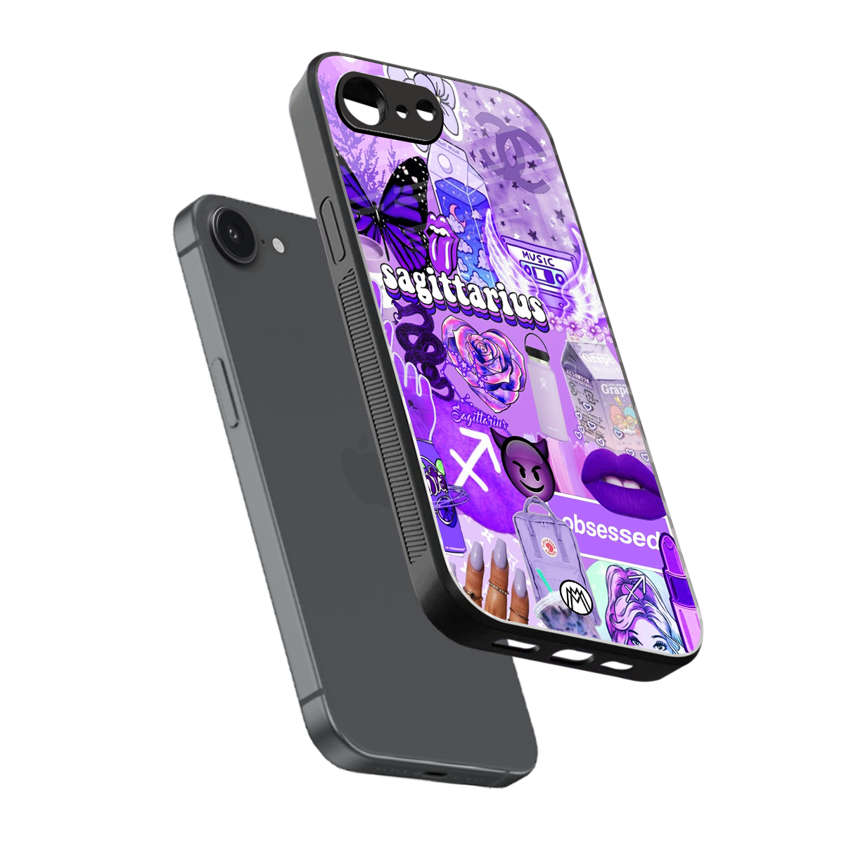 sagittarius aesthetic collage back phone cover | glass case for iphone 16e