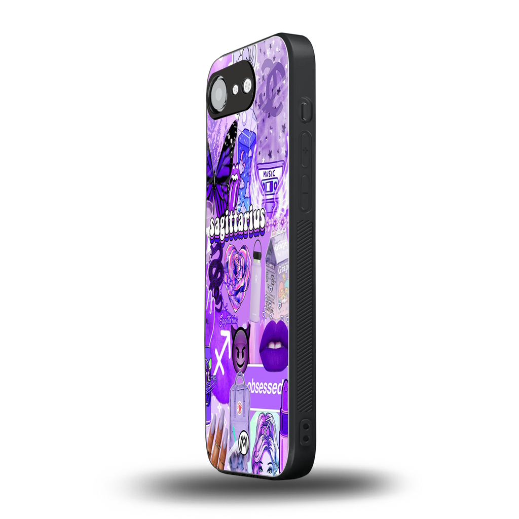 sagittarius aesthetic collage back phone cover | glass case for iphone 16e