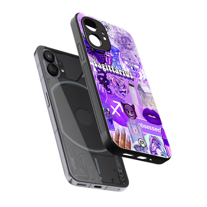 sagittarius aesthetic collage back phone cover | glass case for nothing phone 1