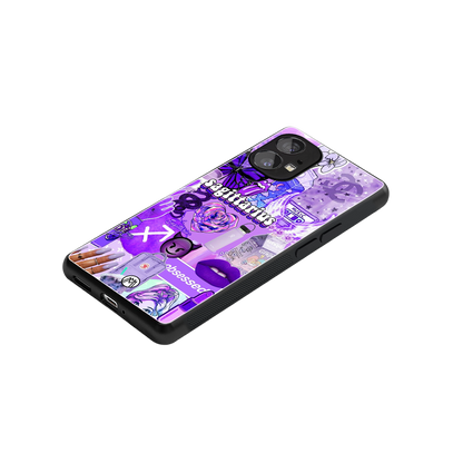 sagittarius aesthetic collage back phone cover | glass case for nothing phone 1