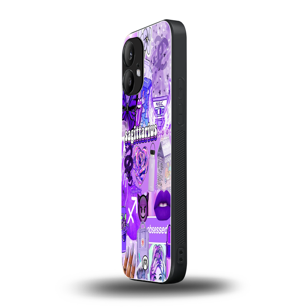 sagittarius aesthetic collage back phone cover | glass case for nothing phone 2
