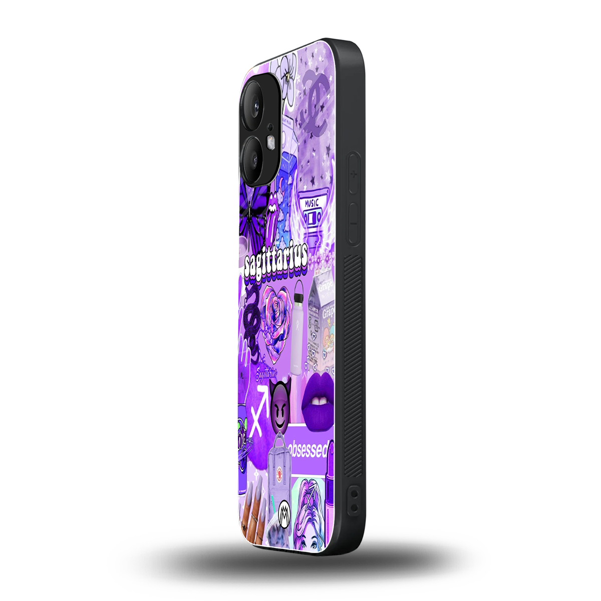 sagittarius aesthetic collage back phone cover | glass case for nothing phone 2