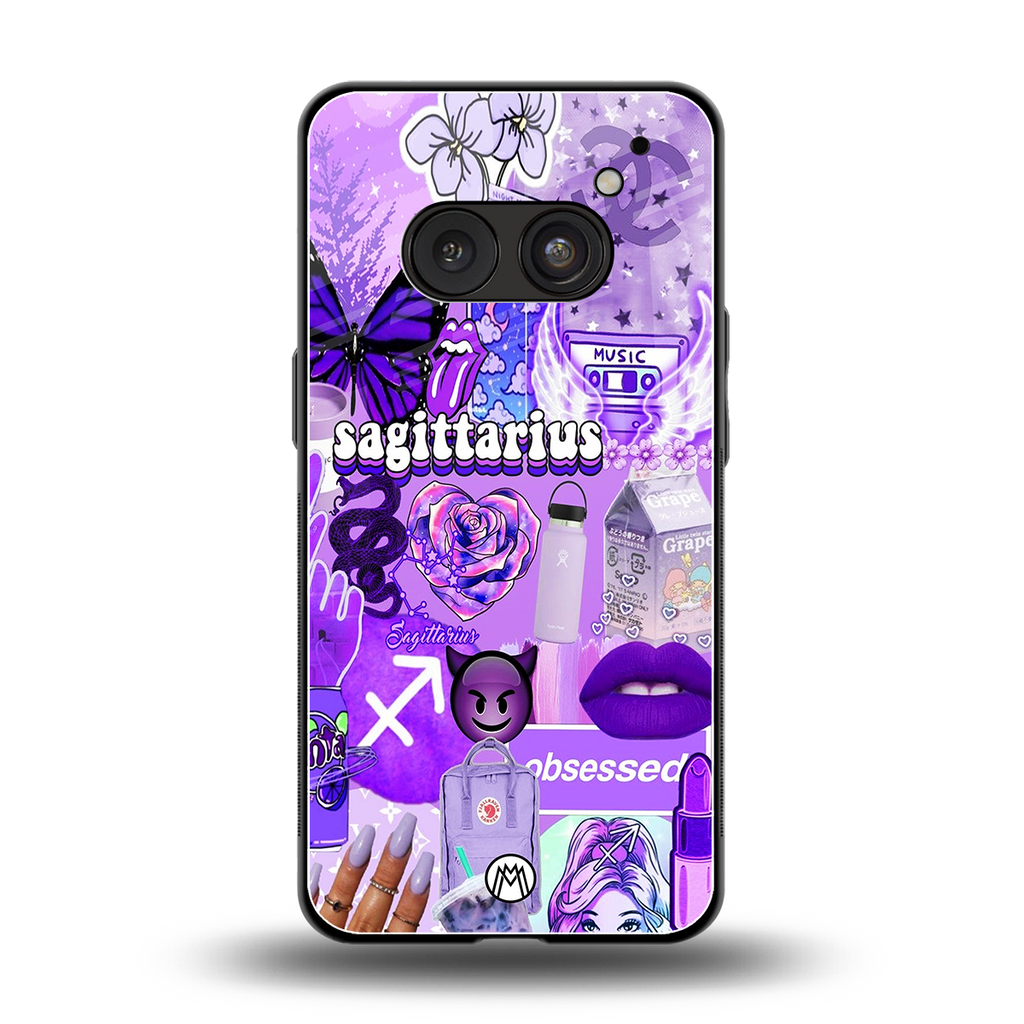 sagittarius aesthetic collage back phone cover | glass case for nothing phone 2a