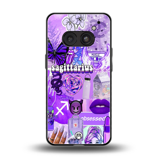 sagittarius aesthetic collage back phone cover | glass case for nothing phone 2a